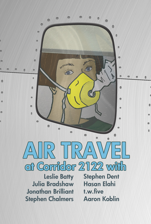 Postcard for AirTravel exhibition at Corridor 2122